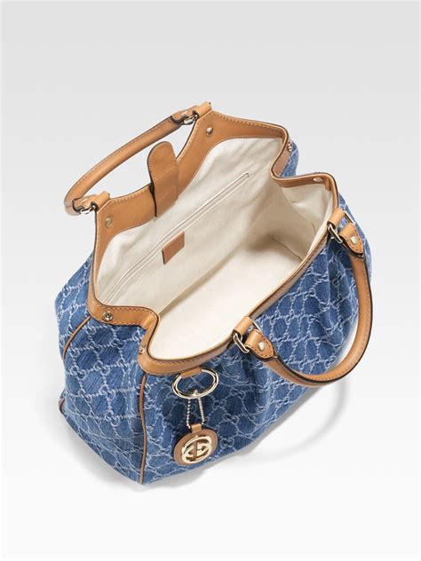 gucci tote blue|Gucci Handbags for Women .